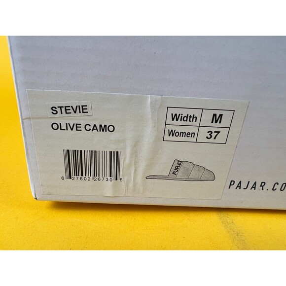 Pajar Canada Stevie Mule Slippers Womens 37 M Olive Green Camo Slip On Flats NWB - Picture 12 of 12
